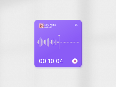 Audio Component 3d audio component controls devdock elastic icon ios mockup motion music player soft ui spotify ui component