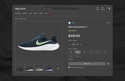 DailyUI day 12 - E Commerce Page app branding dailyui design ecommerce like marketplace money shoes ui ux