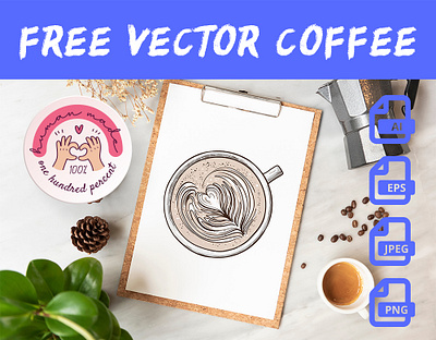 FREE Vector Colored Coffee asset brewed