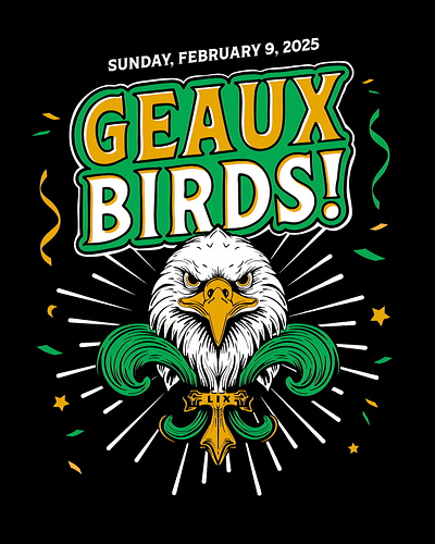 Philadelphia Eagles Super Bowl LIX Shirt eagles fleur de lis football geaux go birds green lix new orleans nfl philadelphia philadelphia eagles philly super bowl t shirt design