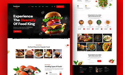 Restaurant Website Design agency branding design graphic design homepage landing page mdsajib restaurant lan ui uiux