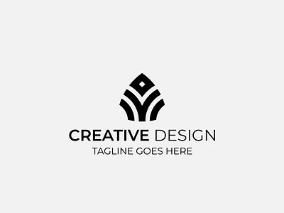 Modern Creative Monochrome Logo Design illustration