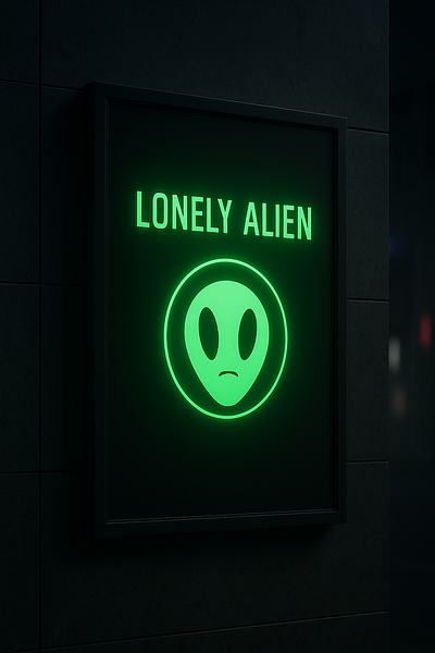 The Lonely Alien brand identity branding graphic design menu posters