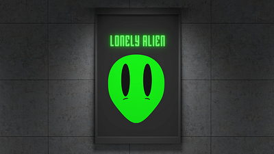 The Lonely Alien brand identity branding graphic design menu posters