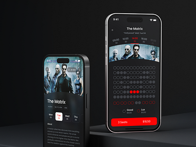 Cinema App app cinema figma film mobile movie tickets ui uiux ux