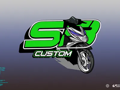 SCOOTER AUTOMATIC MASCOT LOGO automatic branding graphic design logo mascot motorbike scooter