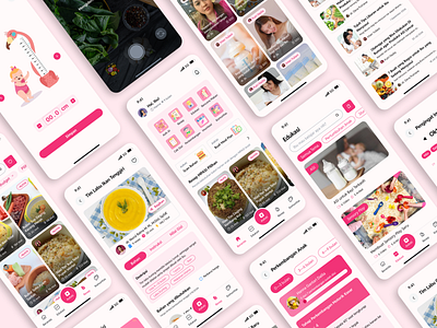 ASIH - Stunting prevention app for women branding mobile app ui uiux design