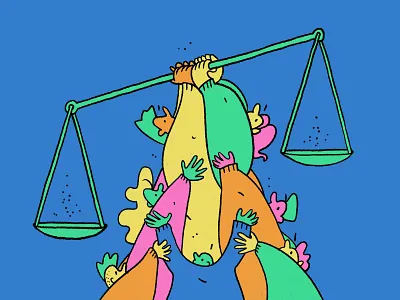 A Delicate Balance democracy editorial editorial illustration scales