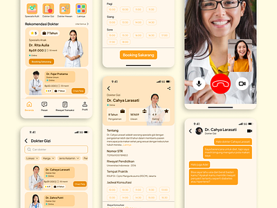 Doctor consultation app branding ui