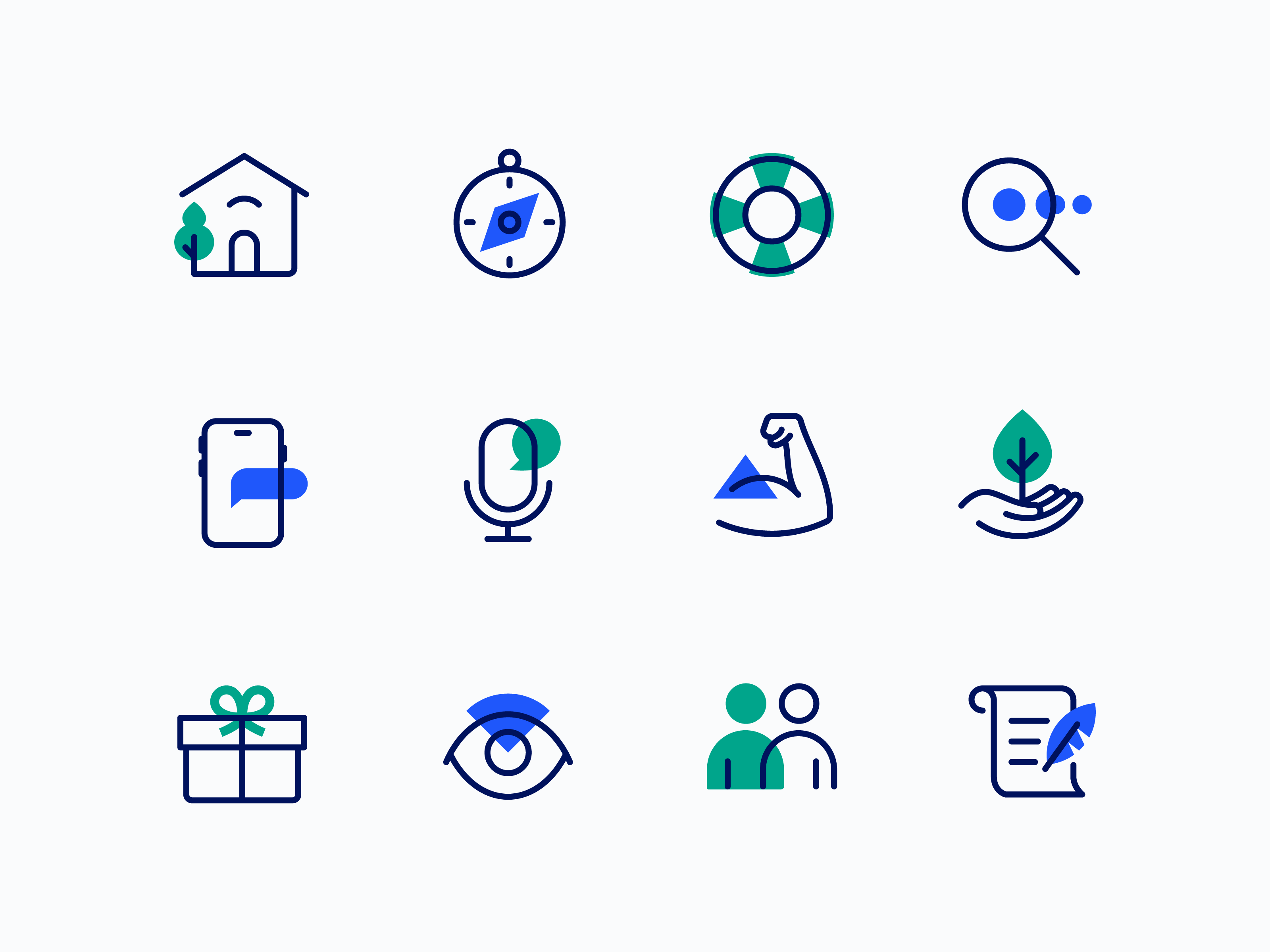 Example of TIAA Duotone Icons