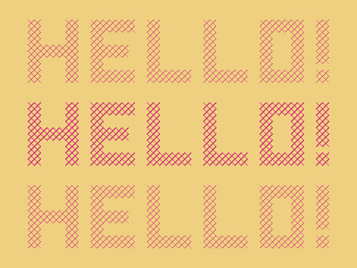 Criss-Cross geometric hello lettering type type design vector