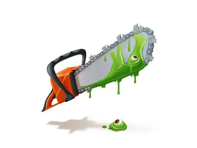 Halloween gift (for vk.com) antizombi chainsaw eyes ghost gift halloween kuryatnikov manure