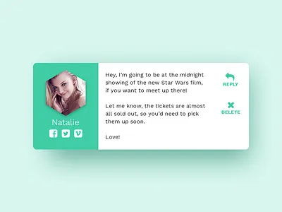UI Element Challenge -- Day 099 Message Notification daily challenge delete message notification profile reply ui ui design