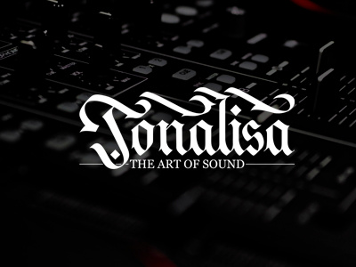 Tonalisa brand calligraphy design gothic lettering logo logotype sound typography vector