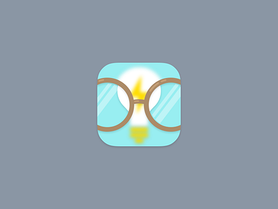 Glasses and idea bulb glasses icon idea lightning