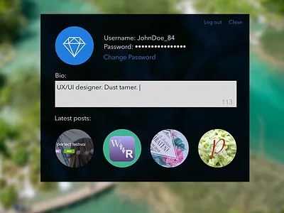 User Profile for Sketch sketch ui user profile