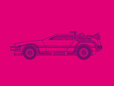 Delorean back to the futur delorean just for fun nom de zeus ! vector