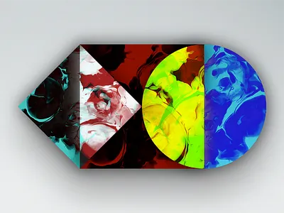 Masterpiece abstract art colors dinner eggs fluid masterpiece minimal shapes simple