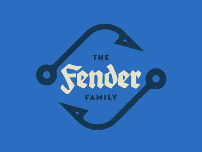 Family Crest family crest fender fishing german germany hook logo design mark typography