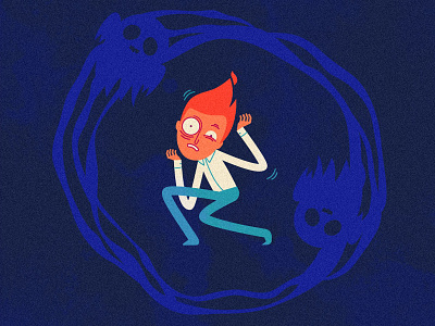 Boo-hoo! crazy emoji emotion flat fun ghost halloween scary vector