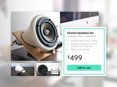 Daily Ui #012 - E-Commerce Shop - Single Item commerce shop