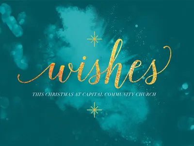 Wishes christmas gold foil powder wish