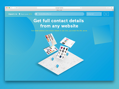 Magic location address app contact design geolocation landing location tool ui web