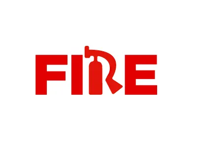 Fire Logotype 2 extinguisher fire logotype revision