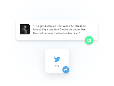 Day 010 - Social Share dailyui dropbox follow pinterest quote retweet share social tobias twitter ui ux