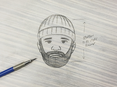 Lumberjack Nixon Sketch beard illustration lumberjack nixon process sketch