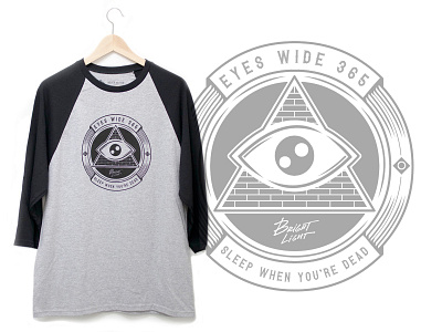 Eyes Wide 365 Raglan badge bright light clothing raglan tee shirt