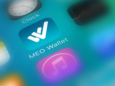 Meo Wallet Icon blue homescreen icon ios ios8 iphone meo