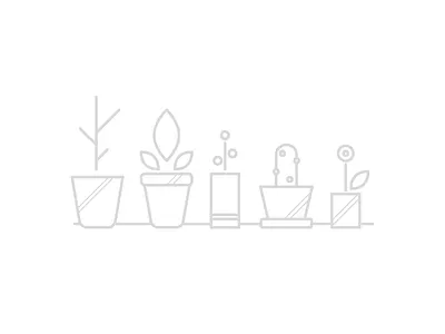 Plantlife cactus icons plants pots vector