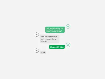 Daily UI #13 daily ui direct message message text texting ui ux