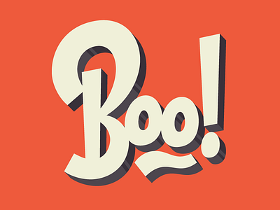 Boo! boo halloween lettering type