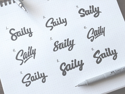 Early Saily logo sketches