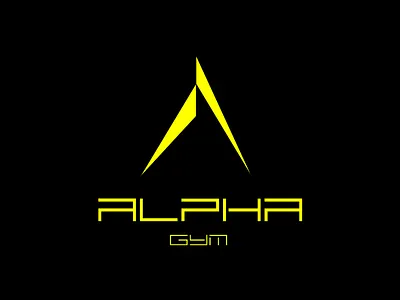 Alpha Gym Logo alpha futurism gym logo minimal minimalism