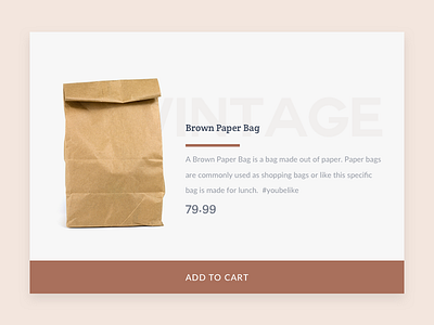 Day 012 - E Commerce #DailyUI add to cart ecommerce joke paper bag shopping ui