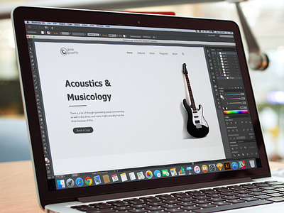 Geek Gazette Website acoustics gazette geek illustrator minimal music musicology ui ux web design wip