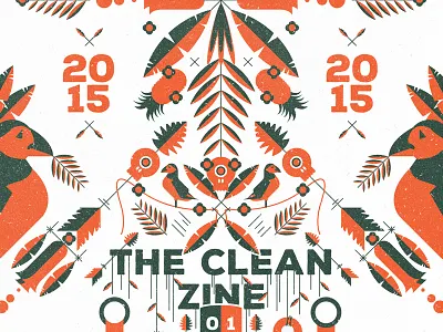 The Clean Zine bird black cover feather graphic icon magazine orange overlay snapshot zine