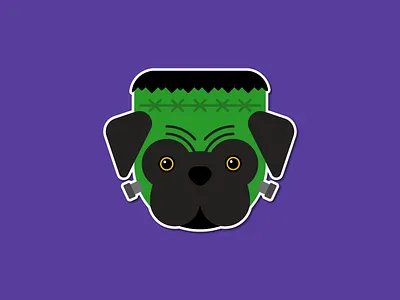Frankenstein frankenstein halloween pug