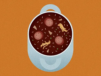 Gumbo fall food gumbo illustration recipe soup stylized texture warm