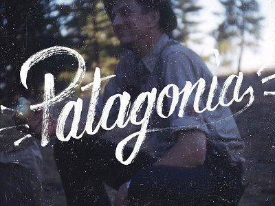 Dribbble02 brush script camp camping cursive free hand grain letters patagonia script