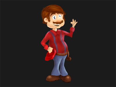 Mario Fan Art 2d animation illustration mario nintendo