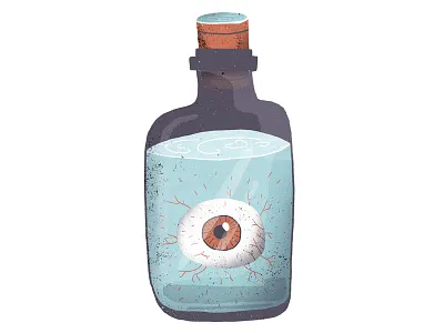 Eye in a bottle #2 bottle eye illustration illustrator texture