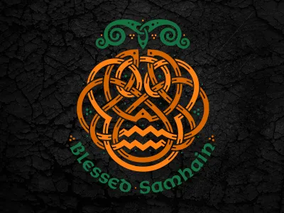 Happy Samhain ! celtic ornament pumpkin samhain