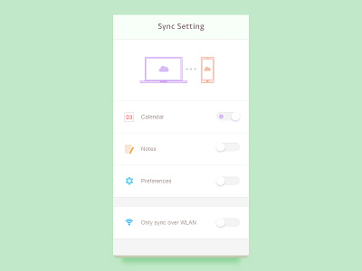 Setting icons setting simple ui