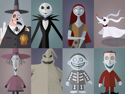 Happy Nightmares, p2 character set halloween nightmare before christmas oogie boogie tim burton