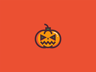 Pumpkin head halloween icon illustration pumpkin scary