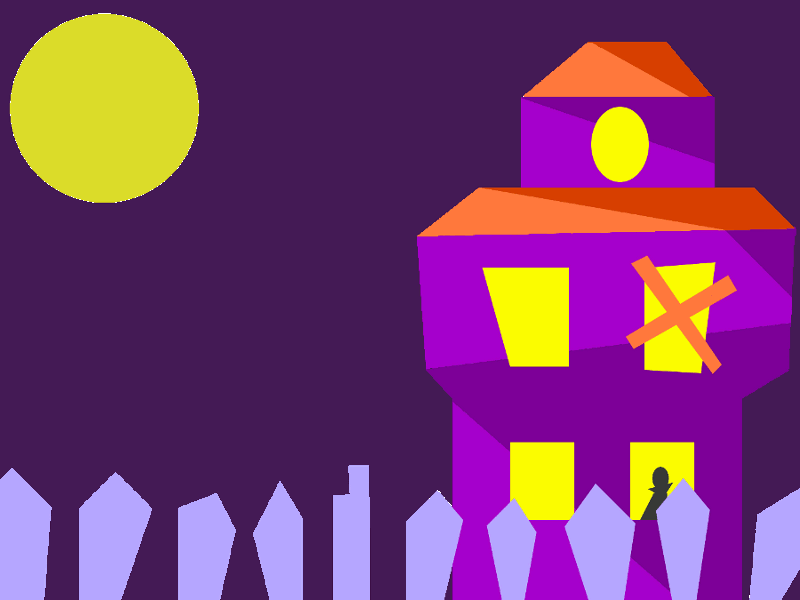 Halloween is coming graphic design halloween haunted house